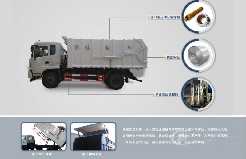 東風天錦15-17方對接垃圾車